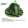Playful Summer Beach Hat Watermelon Party Hat, Wide Brim Sun Visor for Costume Parties, Decorative Fruit Pattern Lightweight Elastic Unisex