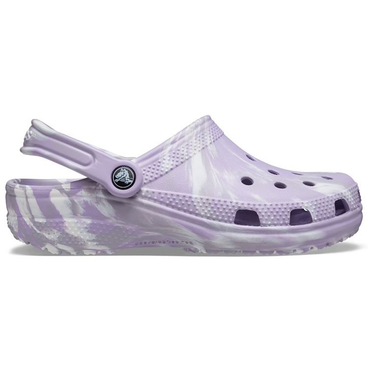 Crocs Классические модные клоги с круглым носком и отверстиями, унисекс, фиолетовые 206867-5PT