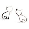 Милые женские и девчачьи милые серебряные серьги-гвоздики в виде животных, серьги-гвоздики в виде кошки, ювелирный подарок
