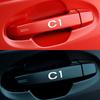 XKJC9 4pcs Car Reflective Vinyl Sticker Door Handle Mirror Wiper Decoration Sticker For Citroen C1 C3 C4L C5 C6 VTS C-ELYSEE C4 DS DS7