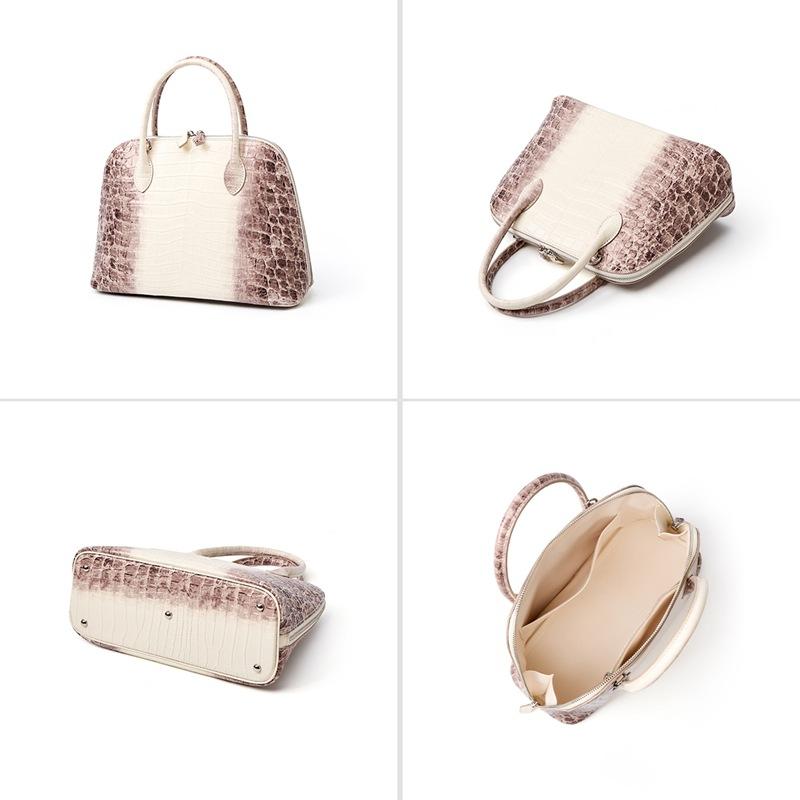 Crocodile‑Embossed Genuine Cowhide Shell Handbag 2026 New for Women, Large‑Capacity Hand‑Carry Crossbody Commuter Shoulder Purse