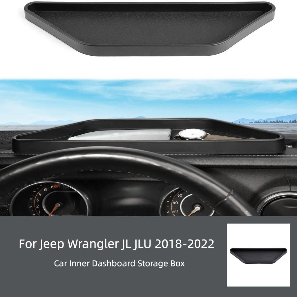 Premium ABS Dashboard Storage Box For Jeep Wrangler JL JLU 2018-2022 Center Console Organizer Holder Car Interior Accessories