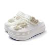 Crocs Crush Clog EIGHT% Gardenia Gift Bag Comfortable Romantic Hole Shoes Unisex White