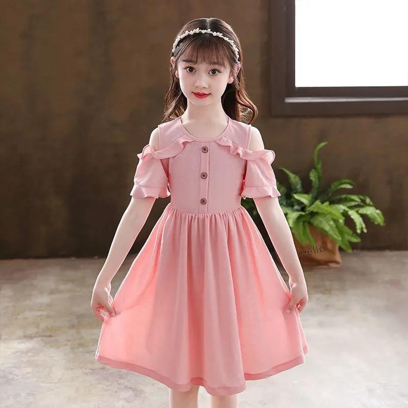 Юбка принцессы с открытыми плечами для девочек – стильный дизайн средней и длинной длины для детей