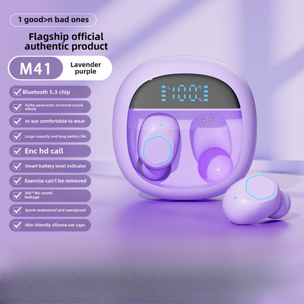 Новая беспроводная Bluetooth-гарнитура с наушниками-вкладышами 5.3 с прозрачным цифровым дисплеем, шумоподавлением и длительным сроком службы батареи