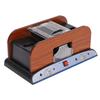 Wood Card Shuffler Automatic Battery Powered Playing Card Shuffler Machine for 2 Deck Poker