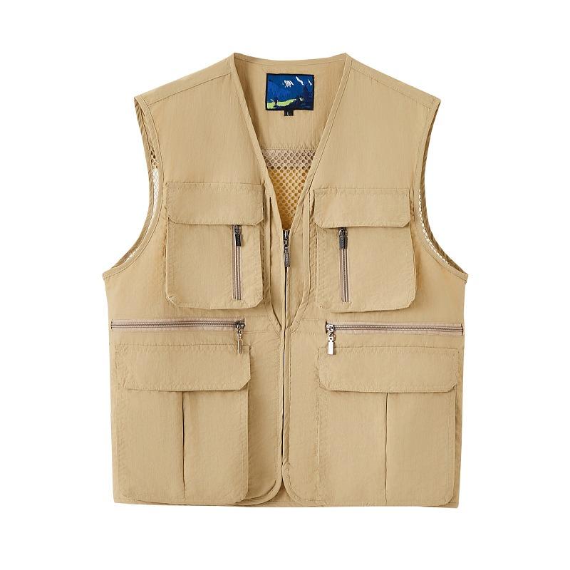Outdoor Multi-pocket Workwear Vest Female Photographer Fishing Vest Printed Lgo Overalls Volunteer Vest