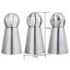 3pcs Dessert Decorators Stainless Steel Butter Cream Flower Cake Decorating Cake Icing Nozzles