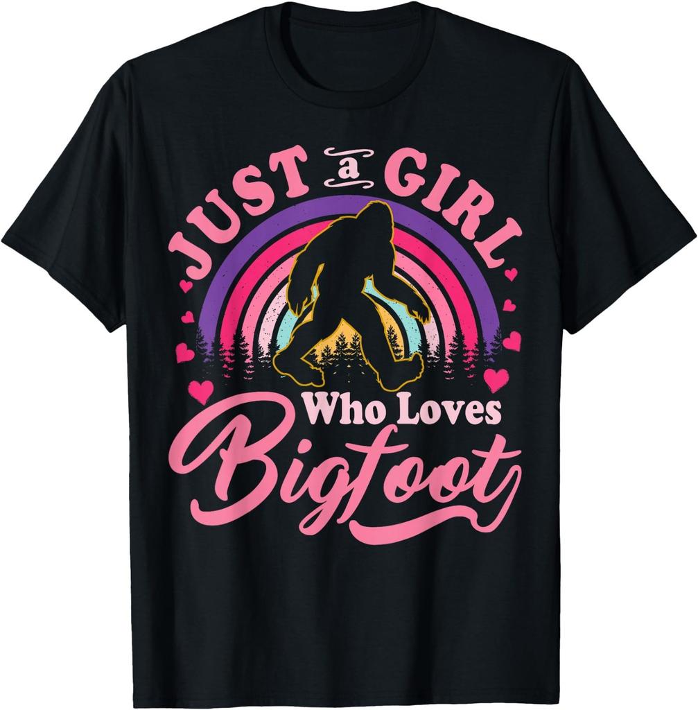 Just A Girl Who Loves Bigfoot Sasquatch Gifts For Teenage Girls T-Shirt