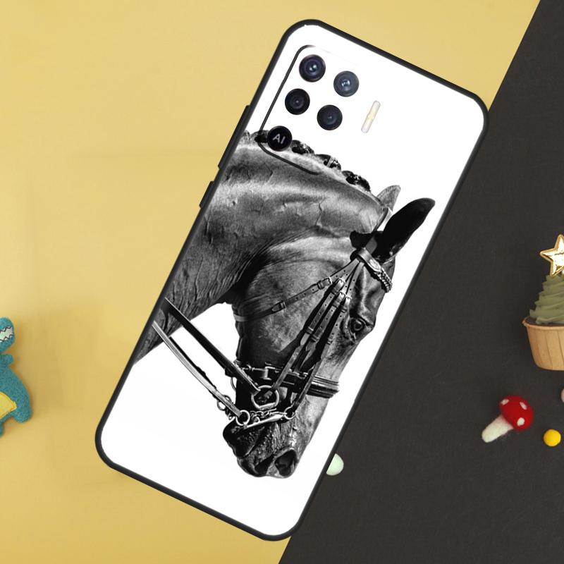 Чехол-скетчбук для лошади для Oppo A5 Pro A6 A15 A16 A76 A96 A17 A57 A98 A58 A78 A18 A38 A54 A74 A94 A40 A60 A80