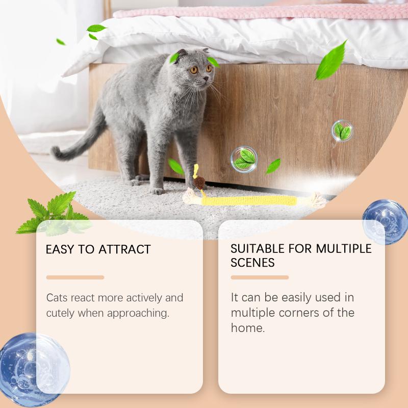 Mint Calming Spray For Cats Plant Derived Formula Stress Relief Cat Mood Product With Bonus Rope Toy