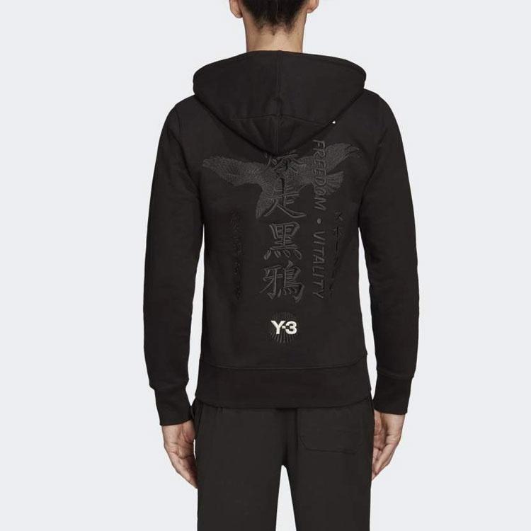 Y-3 Толстовки Y-3 Мужские Черные С Капюшоном Умеренные Обычные GD5030