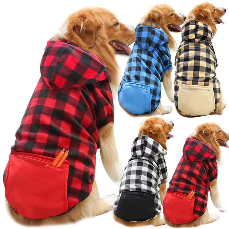Reversible Plaid Dog Winter Coat Vest Cold Weather Pet Jacket for Small Medium Large Dogs Pet Apparel