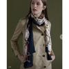 Daks Silk 100  Navy Chain Pearl Point Scarf Dcsc2f011n2