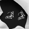 Design Sense Hollow Insect Elf Earrings Female Mori Fashion Small Butterfly Ear Buckles