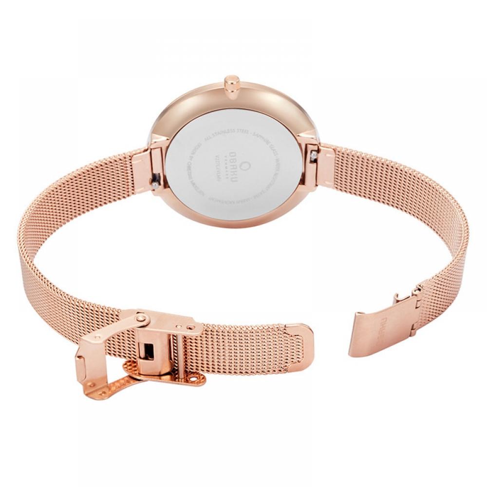  Официально импортированные оригинальные женские металлические часы Obaku V227lxvlmv Dock BruShed Steel
