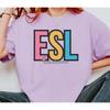 Футболка для учителя Esl для команды Esol English Squad