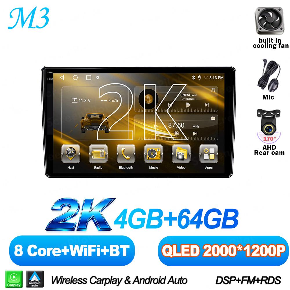 Android 16 For Kia Sportage 2 2004 - 2010 Car Radio Stereo Head Unit Multimedia Video Player GPS Navigation 2K QLED 9 Inch RDS