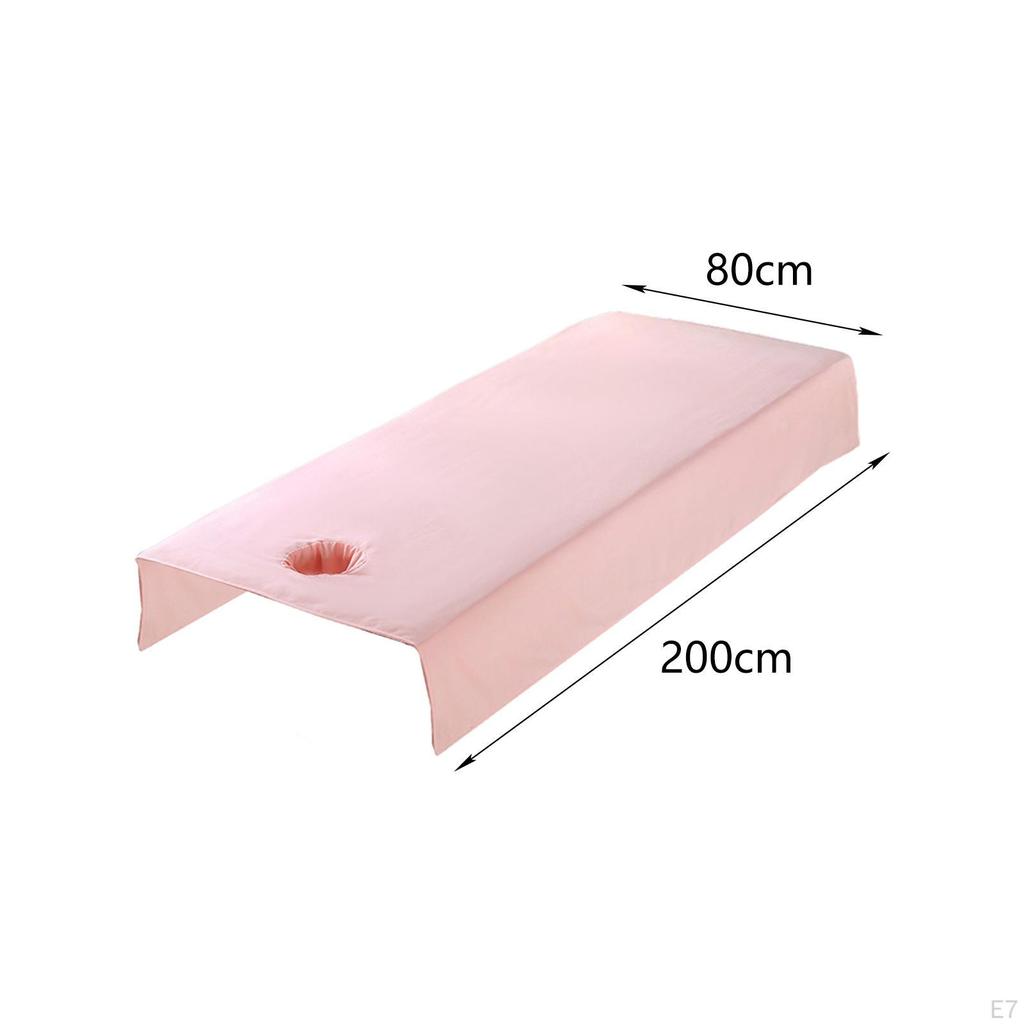 Beauty Salon Massage Table Sheet Cover with Breathable Hole 80Cmx200cm Durable Easily Install