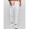 Men's Plaid Print Drawstring Jogger Trousers Fitness Casual Pants