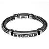 New Six -Character Mantra Hand -Woven Silver Bracelet Male Thick Thai Silver Retro Hipster Personality Men 'S Bracelet