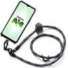 Protective Case - BOOLING - Samsung Galaxy A14 4G-5G - Shockproof - Gray Lanyard - Flexible
