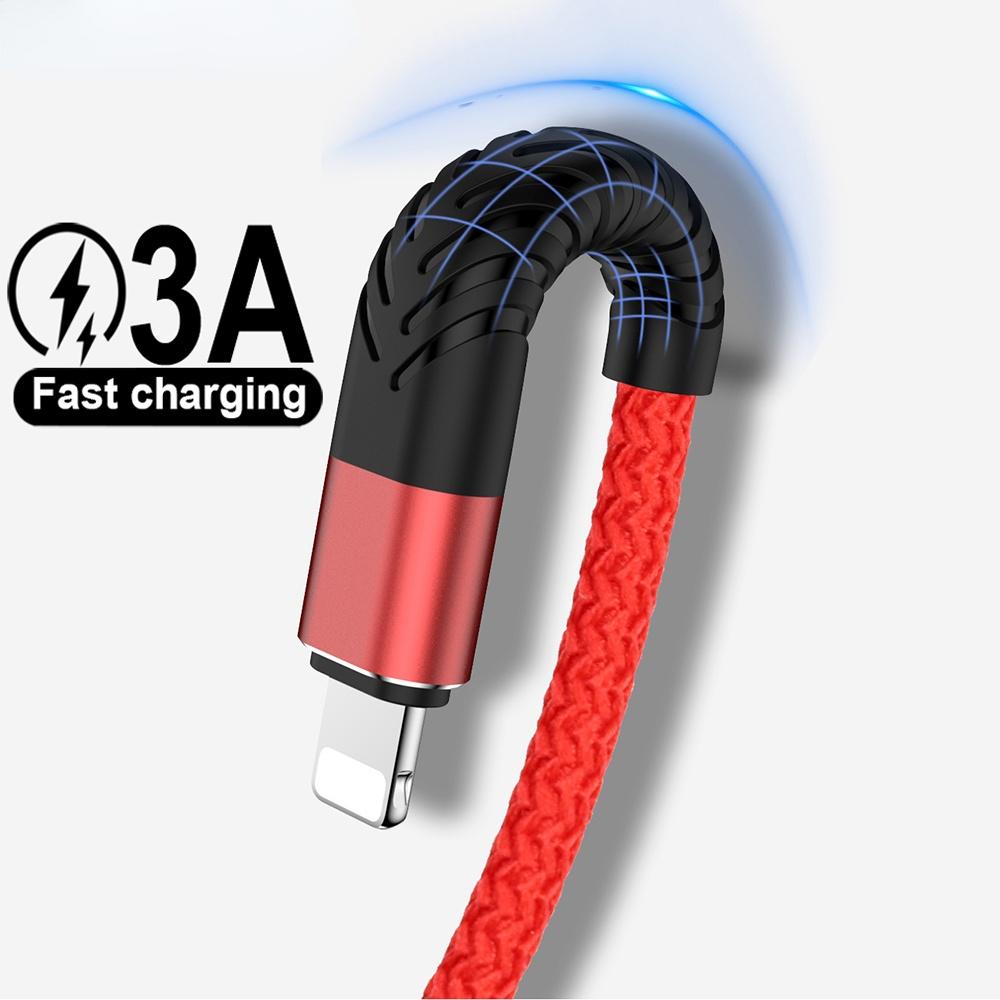 USB-кабель для быстрой зарядки для iPhone 12 11 Pro X Max 6 6s 7 8 Plus Apple iPad Origin 2 м 3 м, свинцовый шнур для мобильного телефона, провод для зарядного устройства для передачи данных