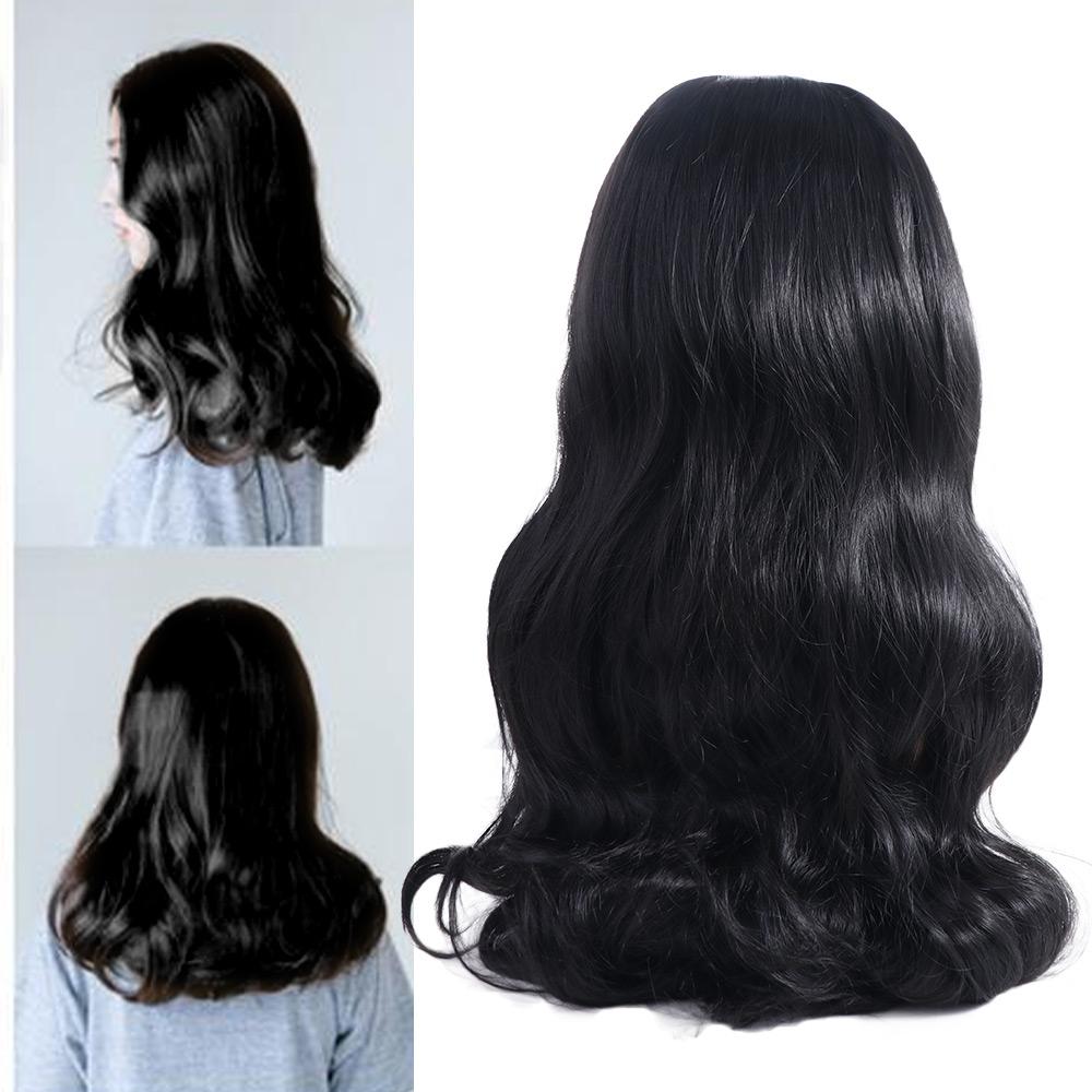 Cosplay Party Long Black Role-Playing Wig Anime Men's Synthetic Wig Christmas Carnival