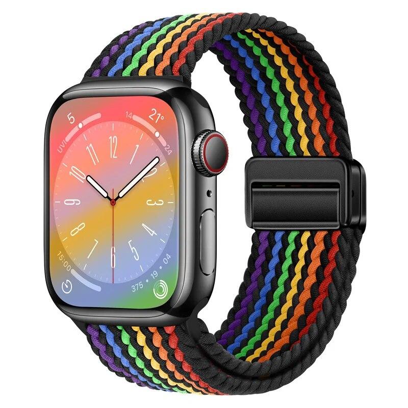 Нейлоновый ремешок для Apple Watch 44 мм, 45 мм, 49 мм, 42 мм, 38 мм, 40 мм, 41 мм, ремешок для часов, браслет для iWatch Series Ultra 9, 8, 7, 6, 5, 4 SE, 3 ремешка