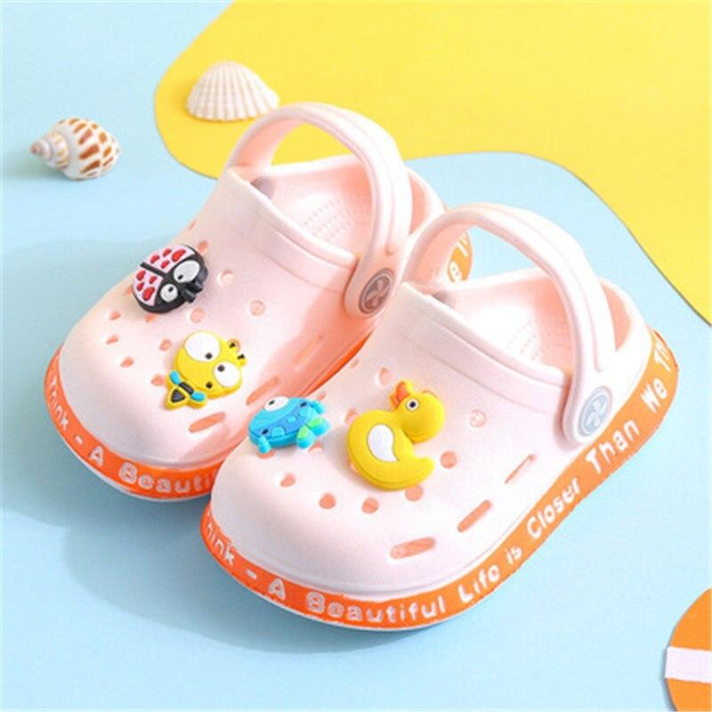 TWINFLAMES New Children Kids Girl Mules Clogs Summer Croc Garden Beach Slippers Sandals Cave Hole Baby Shoes For Girls