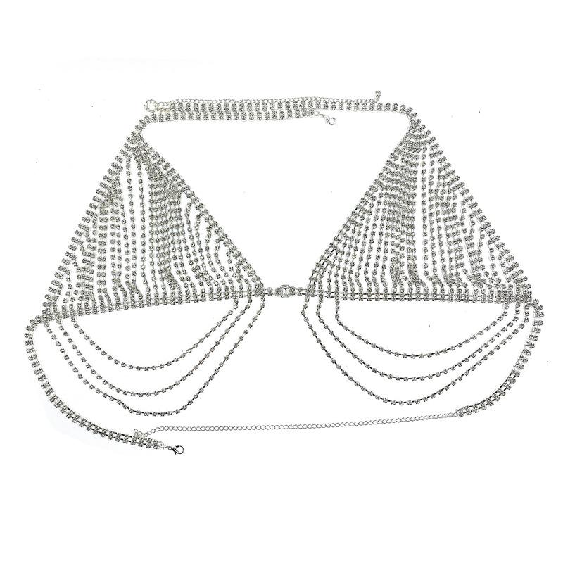 Модная сексуальная блестящая цепочка для тела со стразами, женская пляжная цепочка, бикини, украшения для тела, подарок