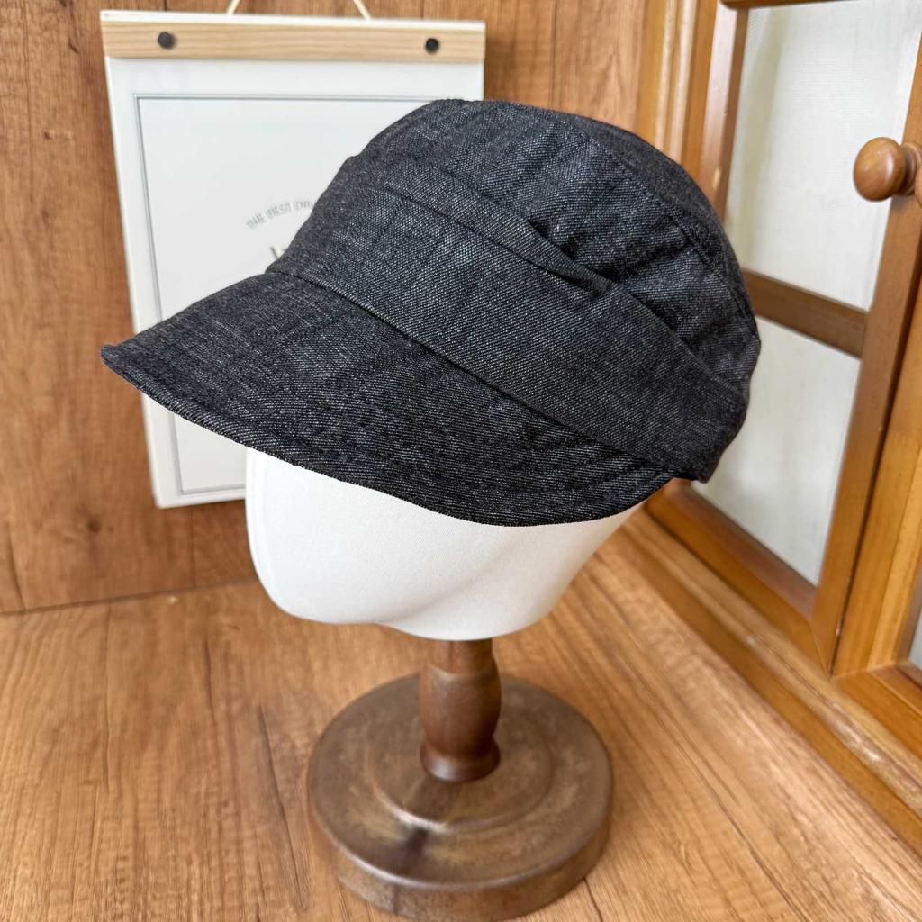 Slack denim navy hat milliner body loose version beret hairstyle shopping cap