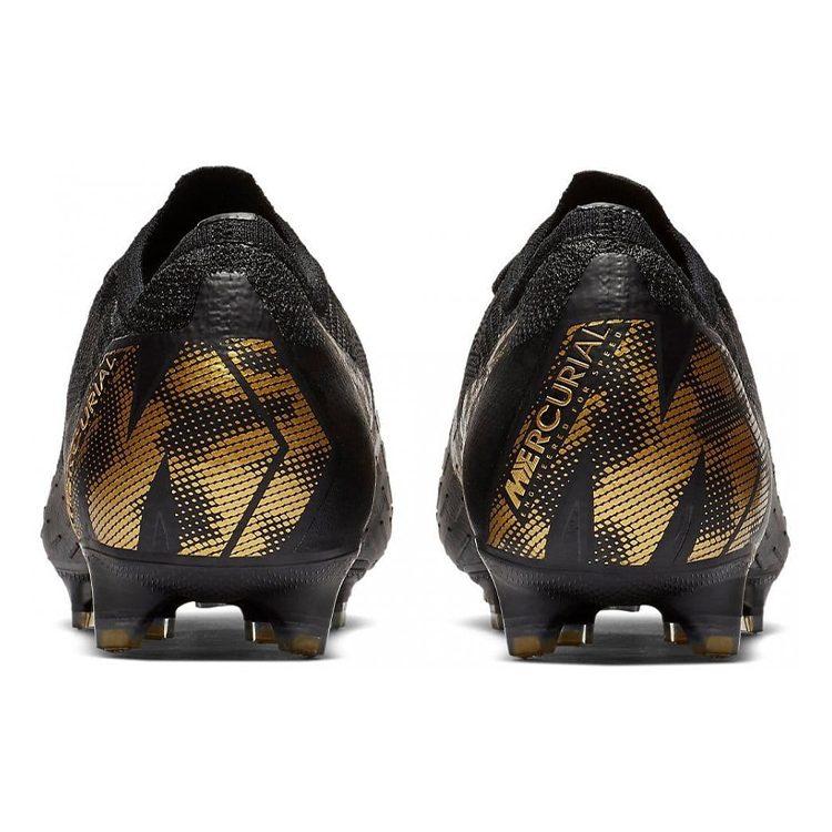 Nike Футбольные бутсы Mercurial Vapor 12 FG для твердого грунта, нескользящие, износостойкие, мужские, черные с золотым, AH7380-077