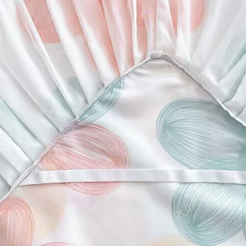 Декоративная кружевная юбка с рюшами, нескользящий наматрасник, юбка-кровать с принтом принцессы, простыня, покрывало, домашнее покрывало, юбка-кровать