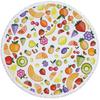 Trendy Watermelon Kiwi Print Fruit Oversize Round Thick Microfiber Beach Towel with Tassels