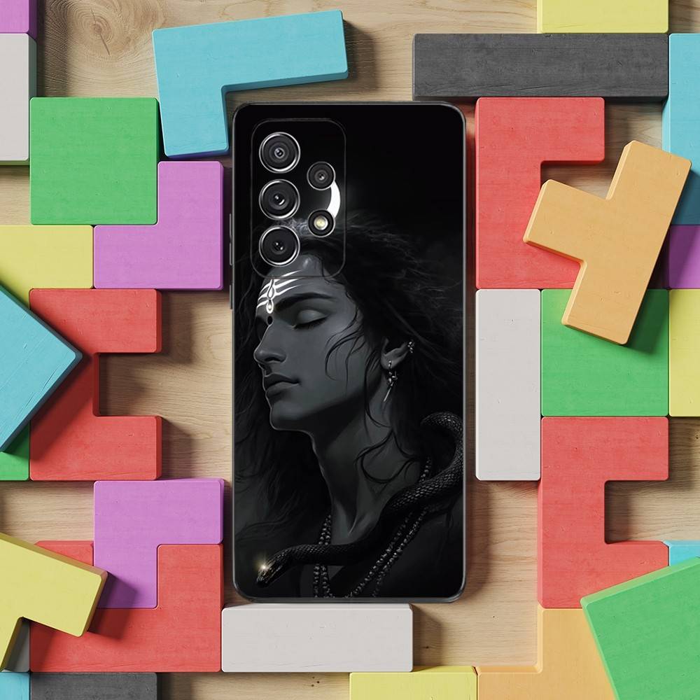 Мифология Индии Лорд Шива Чехол Для Samsung S23,S25,S20,S10,S9,S21,S24,S22,Ultra,FE,Plus,Lite,Мягкий Силикон Черный