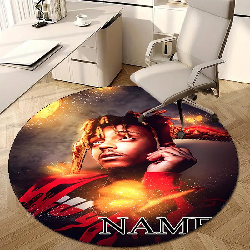Personalized Rapper Round Chair Office Rug - Perfect for Mat, Office Chair & More - Ideal Gift for Birthdays and Holidays