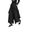 Morino Хакама Драпированные Визуальные Уличные Размер M Широкие брюки, Унисекс, Асимметричные, Модифицированные, Дизайн, Уникальные, Кей, Харадзюку, Стиль, Черные,