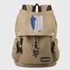 Attack On Titan Wings of Freedom Canvas Backpack - Anime Schoolbag for Students