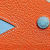 Hermes Poisson Color Block Mysore Goat Leather Card Holder Women Accessories Hissing-Green H084483CKAA