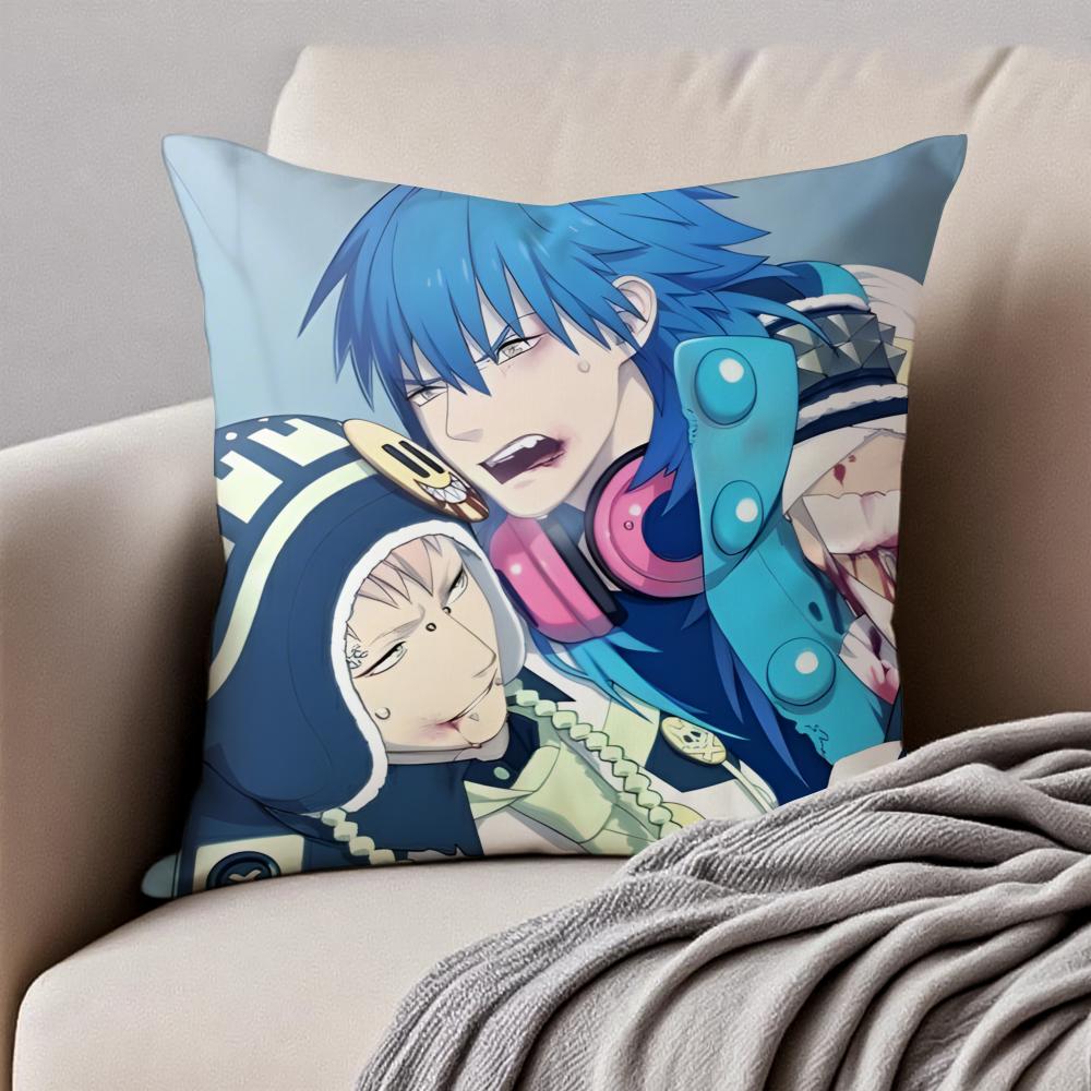 Темно-синий Японское Аниме DDramatical Murder Наволочка Подушка Антипылевой Невидимая Молния Короткий Плюш Диванная Подушка