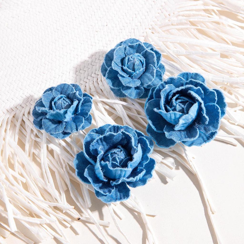 2 шт. европейские модные полихромные имитационные 3D-цветочные висячие серьги-гвоздики для женщин и девочек, свежие большие цветочные праздничные украшения для вечеринок