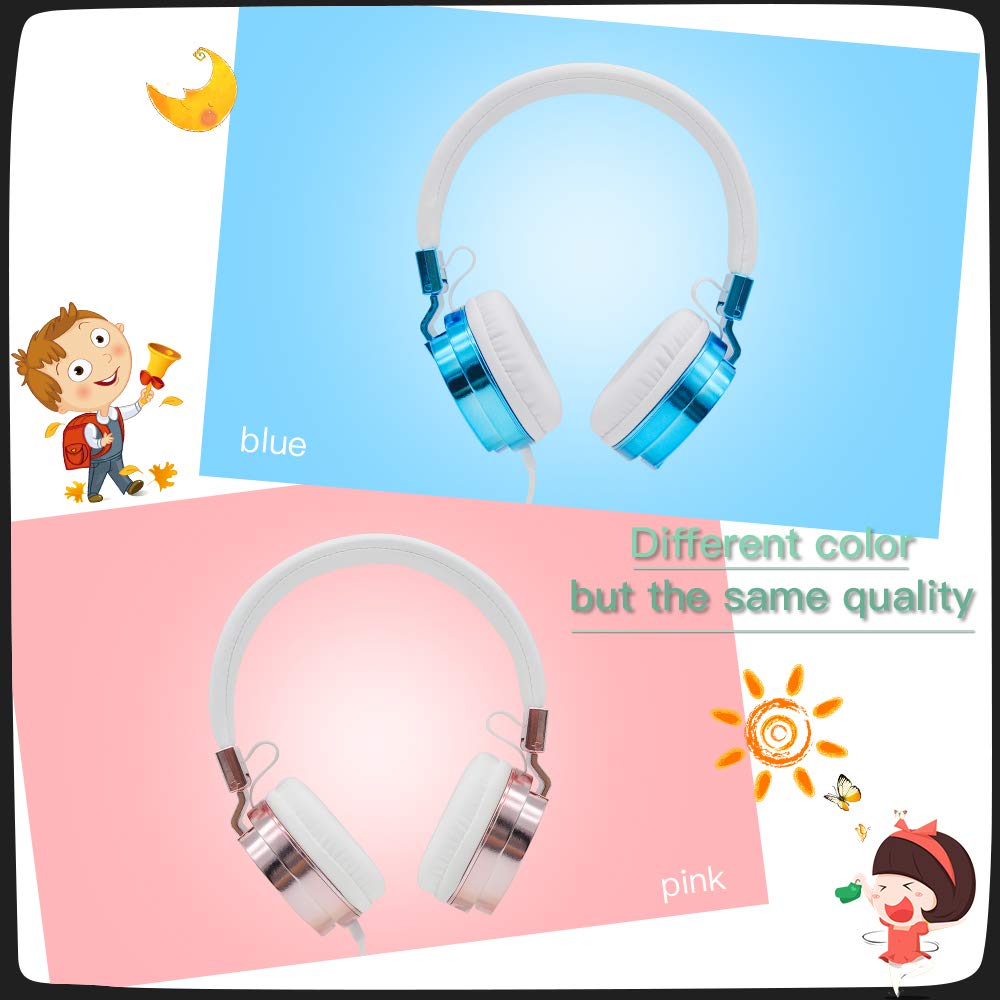 Наушники Soundfox для детей, проводные наушники, накладные, стереогарнитура для детей, девочек, мальчиков, подростков, взрослых, разъем для iPad, мобильного телефона, компьютера, Kindle