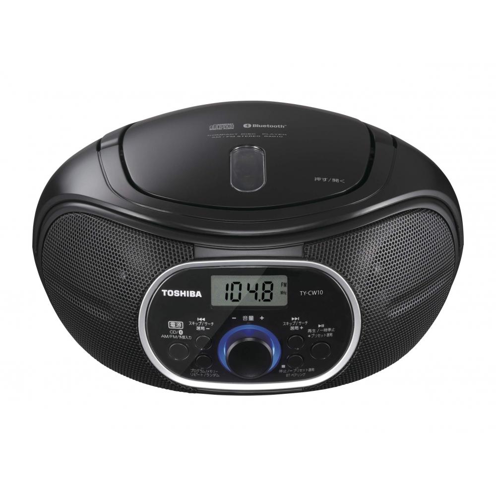 Toshiba CD-радио с Bluetooth, горизонтальное компактное TY-CW10(К) черный