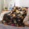 1PC Animal portraits Print Flannel Blanket, High quality Comfortable for All Seasons, Home Decor, Warmth and Comfort