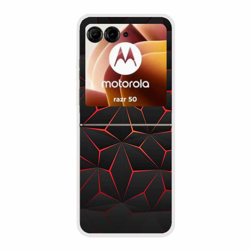 Чехол для Moto Razr 50 Прозрачный Пластик Жесткий Окрашенный Космический Прозрачные Чехлы для Телефона для Motorola Razr 60 50 Coque Razr 2024 PC Чехлы