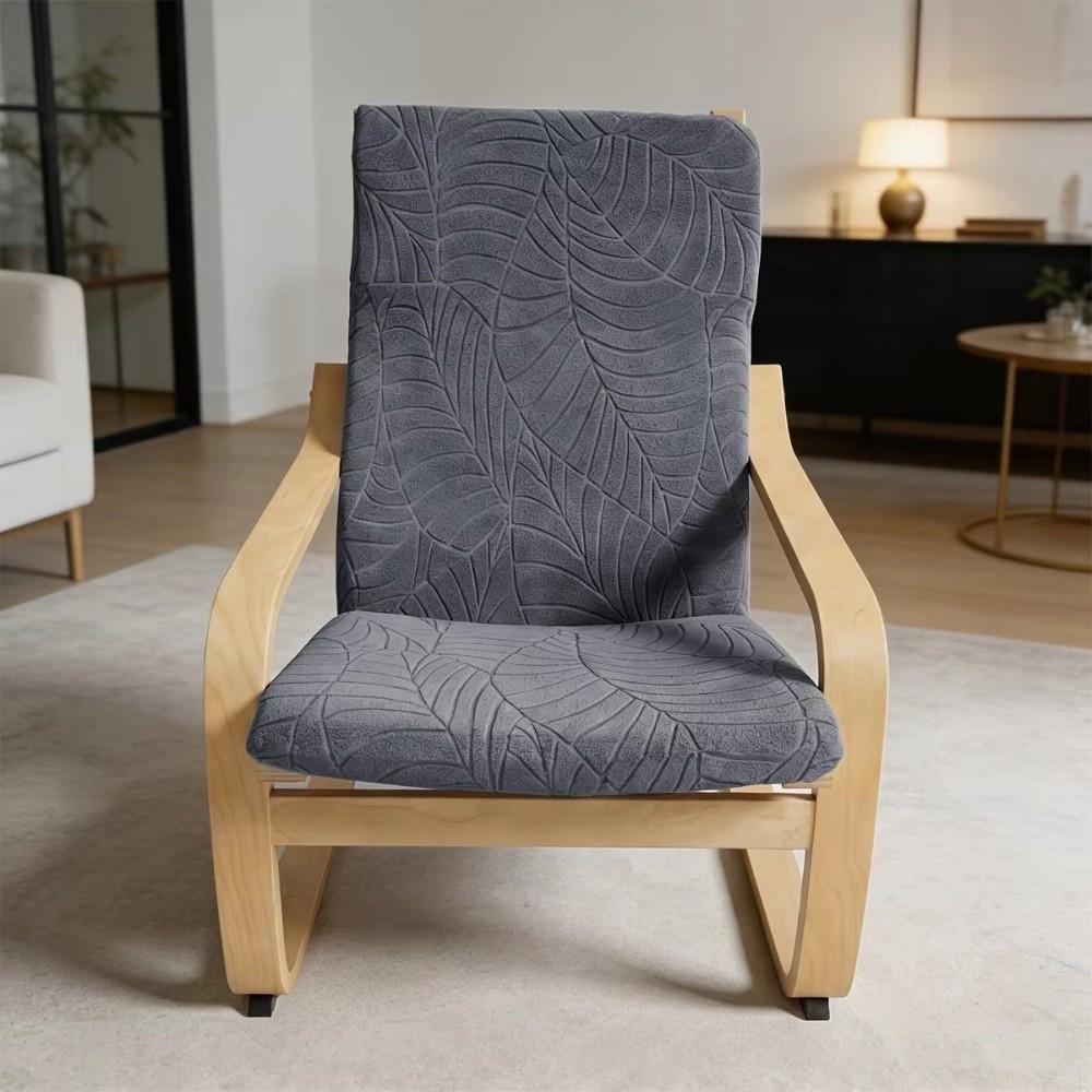 Solid Color Soft Leaves Jacquard Chair Cover Removable Armchair Protector Home Decor