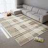 Modern Gold Geometric Area Rug for Living Room and Bedroom Large Soft Floor Mat for Sofa Side Home Decor