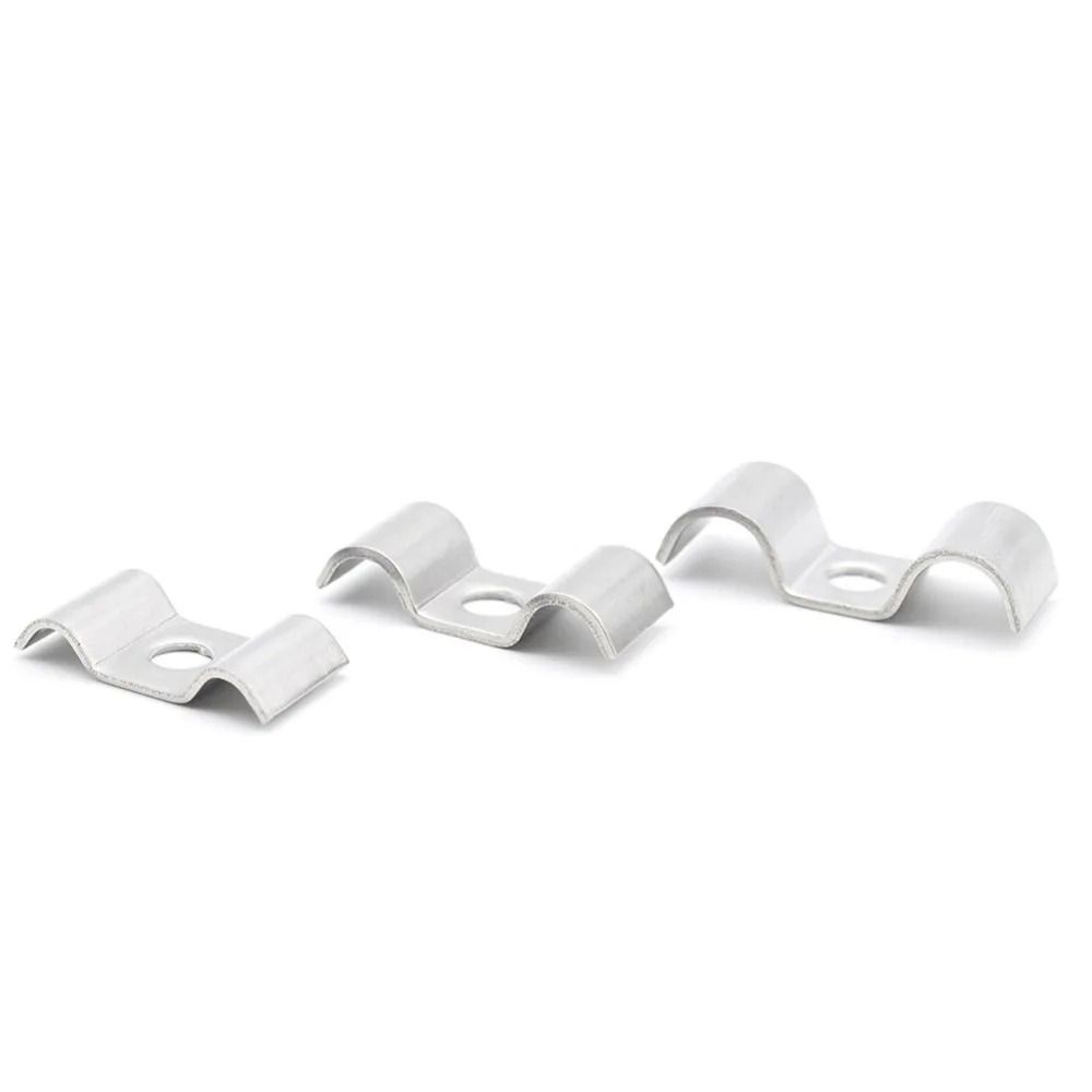 1Pcs Double Side Pipe Clamp M-Type Throat Hoop Horseback Pipe Line/Wire/Tubing/Gas Hose Pipe