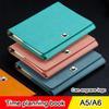 A5/A6 Buckled Business Loose-leaf Notebook, Diary, Daily Planner, Work Meeting Record Book, Notepad, Replaceable Inner Pages, 112 Sheets